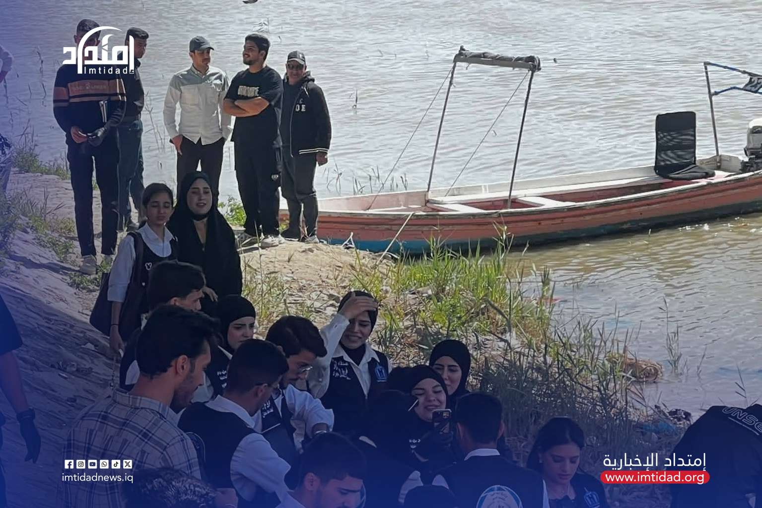 حملة تنظيف واسعة لشاطئ دجلة في الرصافة بمشاركة فرق تطوعية لتعزيز الوعي البيئي